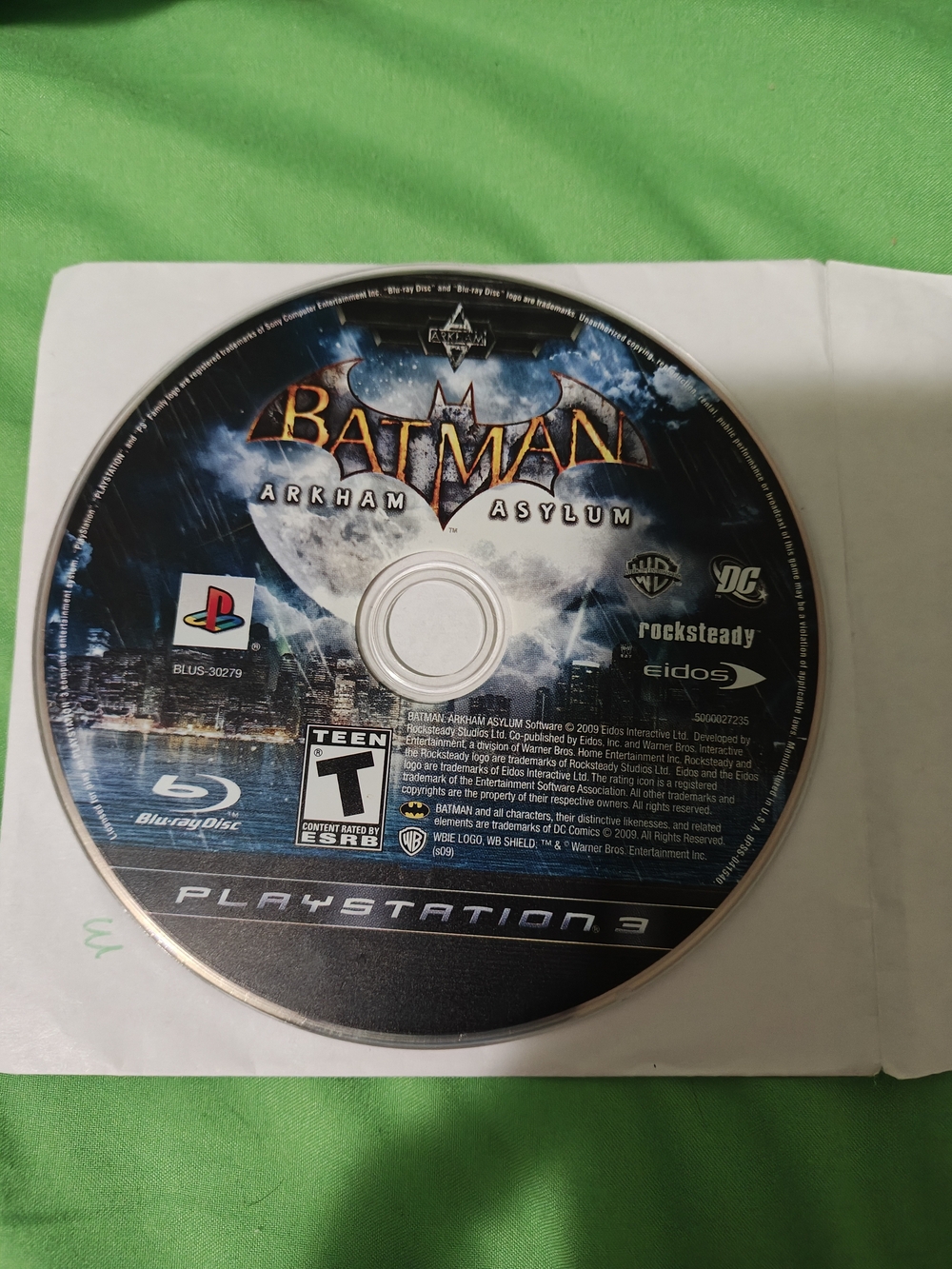 Batman: Arkham Asylum Game Disc On Ps3